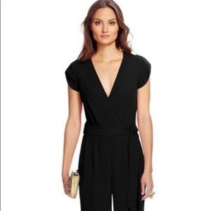 Diane con Furstenberg Purdy Belted Black Jumpsuit